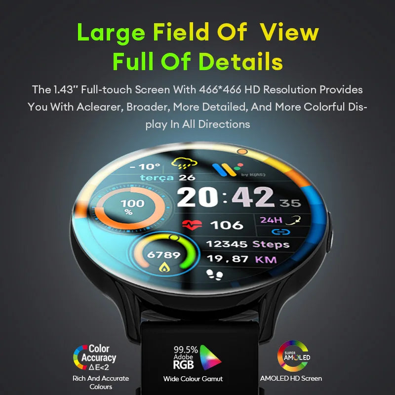 Aolon GTR2 Smart Watch 1.43-inch AMOLED